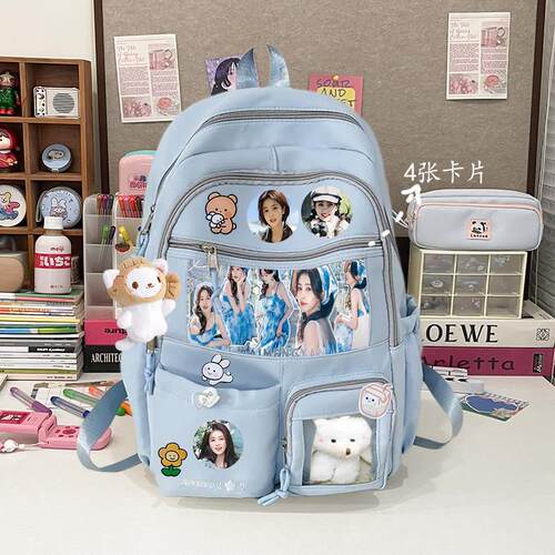 白鹿书包小清新多功能耐脏大容量学生便携可爱卡通ins痛包