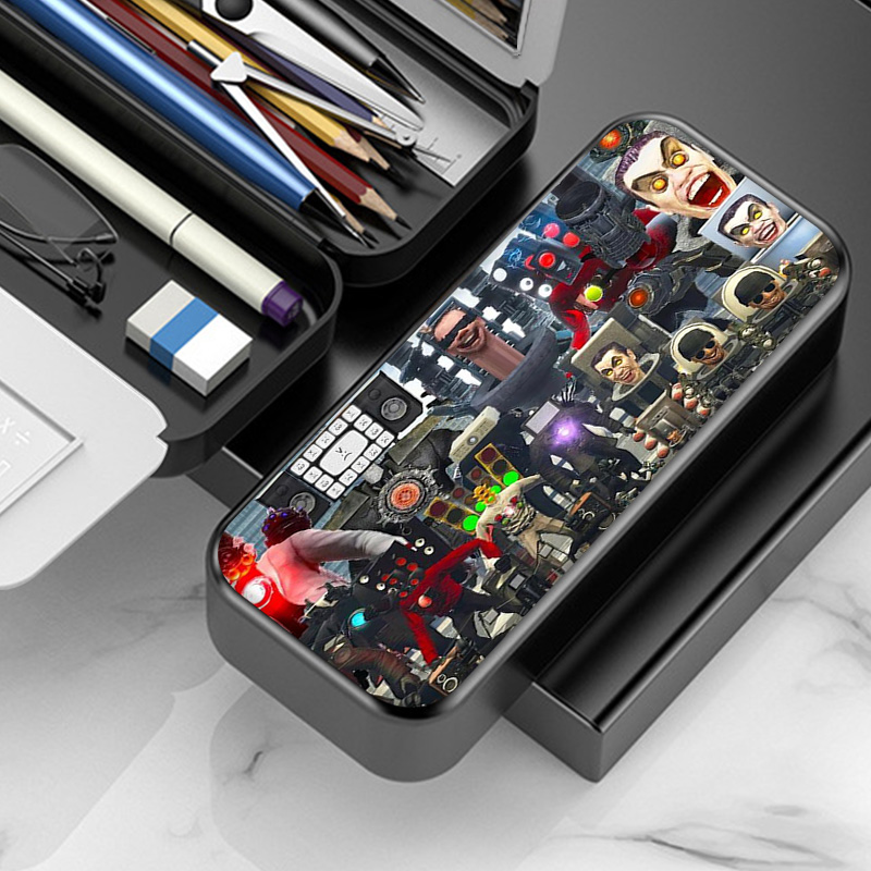 新款男孩多功能款人儿童泰坦2024笔盒马桶中小学生监控电视文具盒