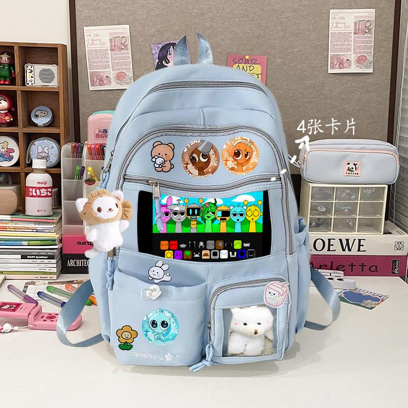 节奏盒子书包小清新多功能耐脏大容量学生便携可爱卡通ins痛包