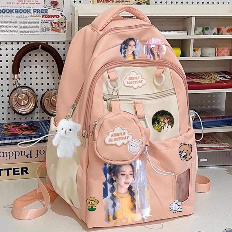 邓紫棋书包学生森系高颜值简约百搭可爱明星大容量耐脏耐用双肩包