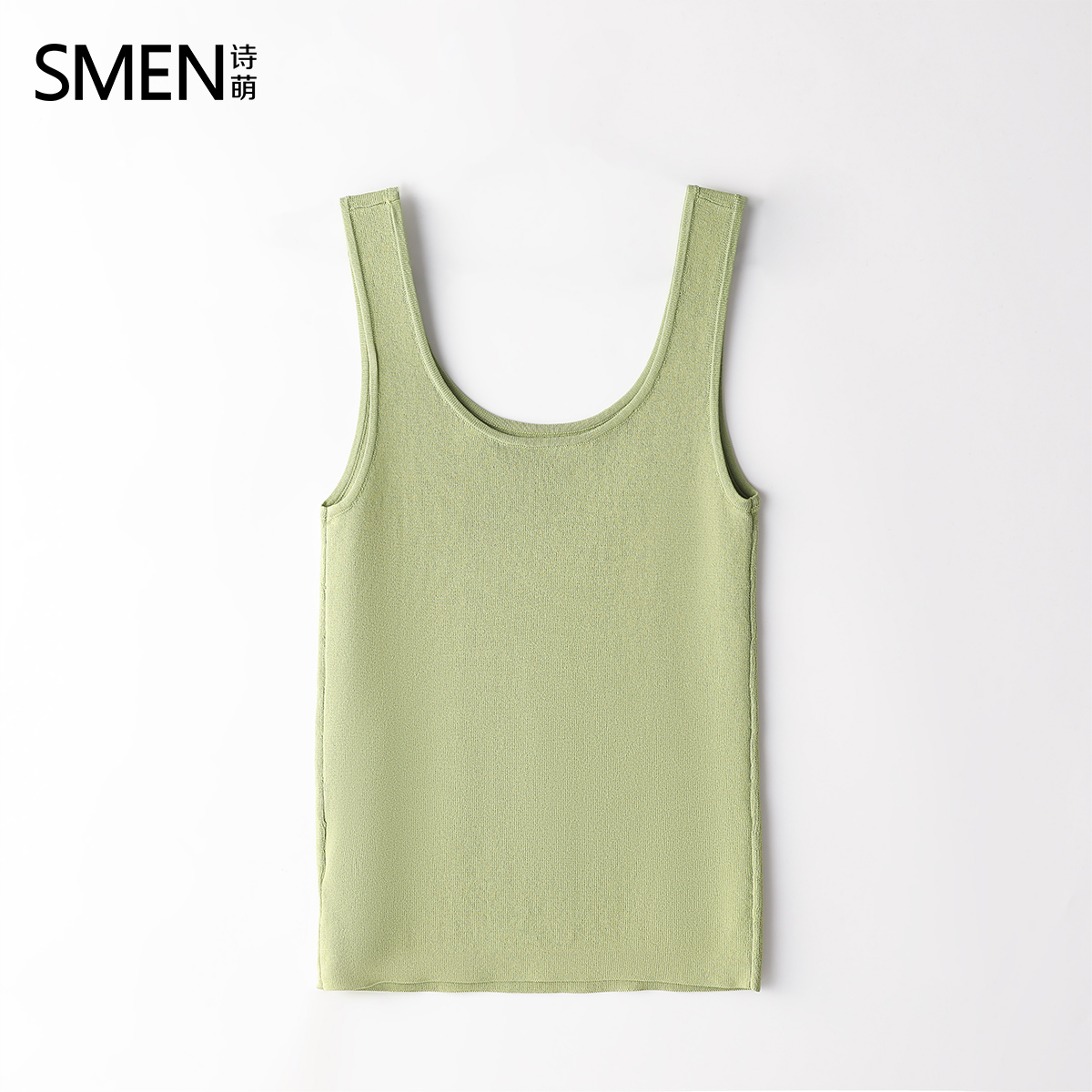 Smen诗萌纯色吊带针织背心