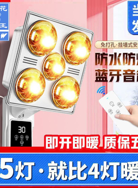 樱花帝王壁挂式浴霸灯泡取暖照明一体挂墙式卫生间浴室暖灯免打孔
