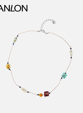 小众度假风项链细丝琉璃