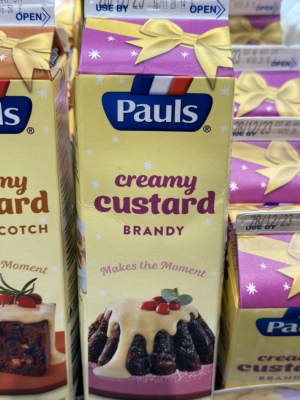 代购正品 澳大利亚产 PAULS/保利白兰地酒味奶冻 creamy custard