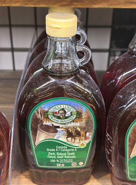 代购加拿大进口 UNCLE LUCK'S有机A级纯黑枫糖浆 500毫升