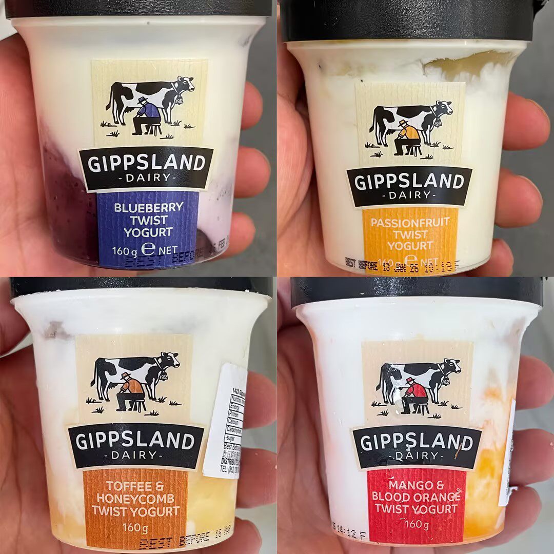 代购澳大利亚进口  GIPPSLAND芒果血橙/蓝莓味酸奶/乳酪等