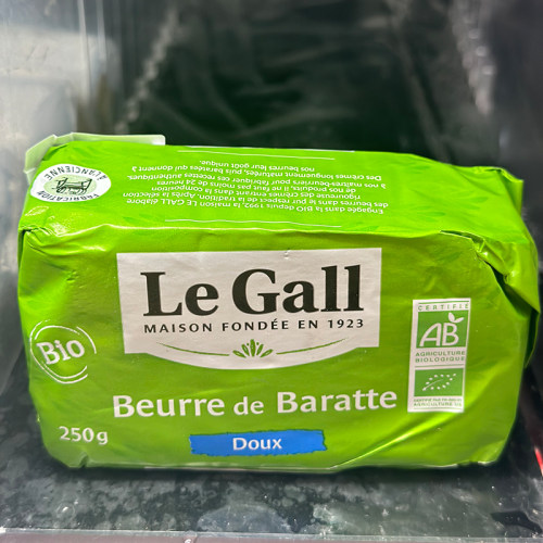 代购法国进口 LE GALL有机牛油 淡味 250克