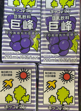 代购日本进口 Kikkoman/万字白桃味豆奶饮品/豆乳饮料 200ML*6盒