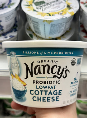 代购美国进口 NANCY'S有机低脂茅屋芝士/有机低脂芝士 454G