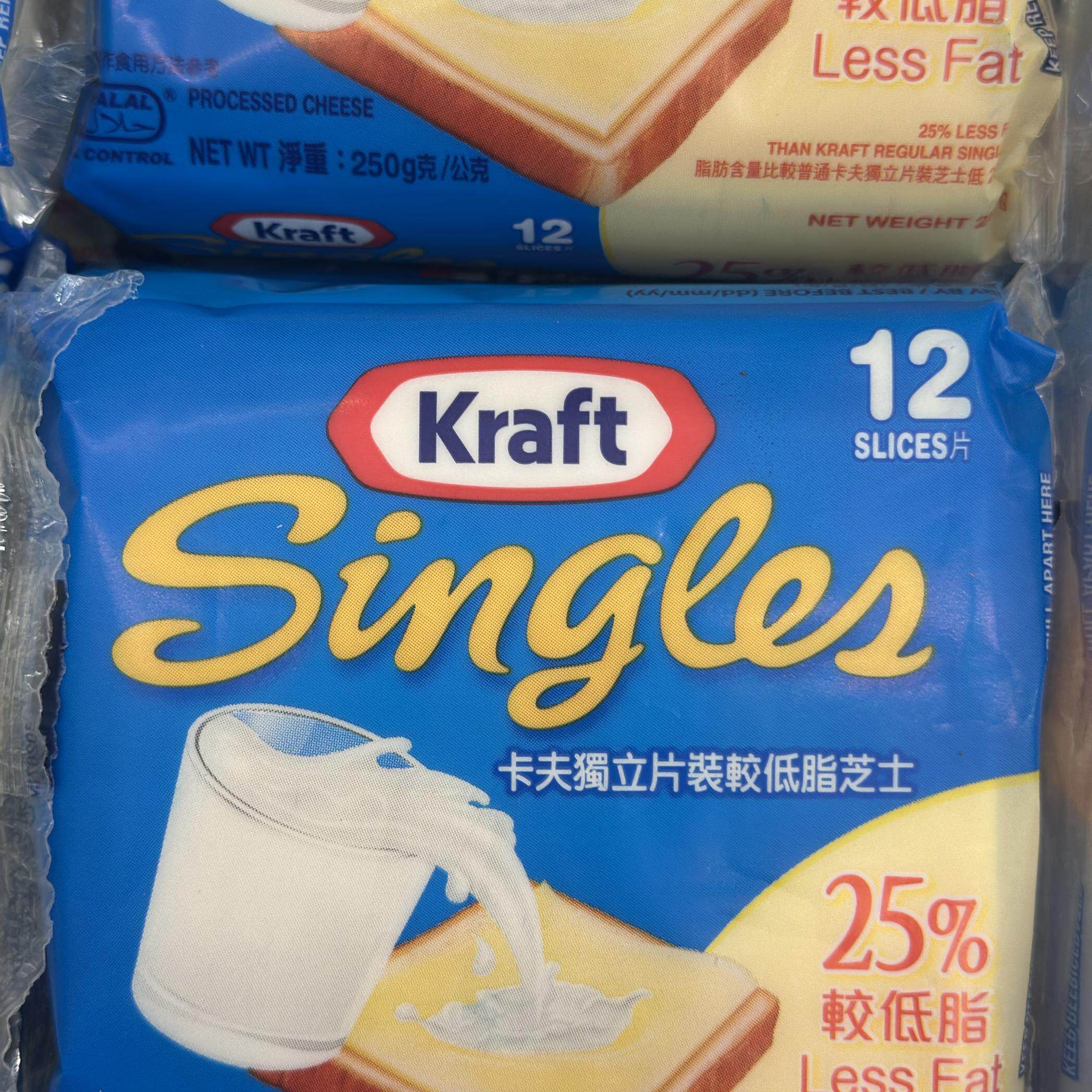 代购KRAFT/卡夫片装较低脂芝士片/低脂肪片装芝士 250克 12片图片