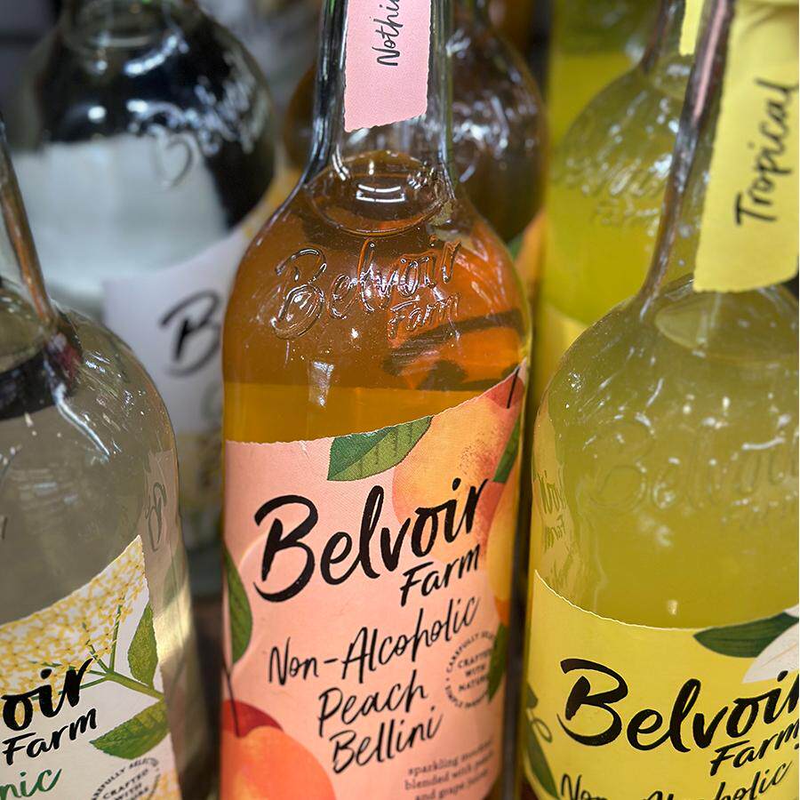 代购正品英国进口BELVOIR FARM无酒精水蜜桃贝里尼鸡尾酒玻璃瓶装