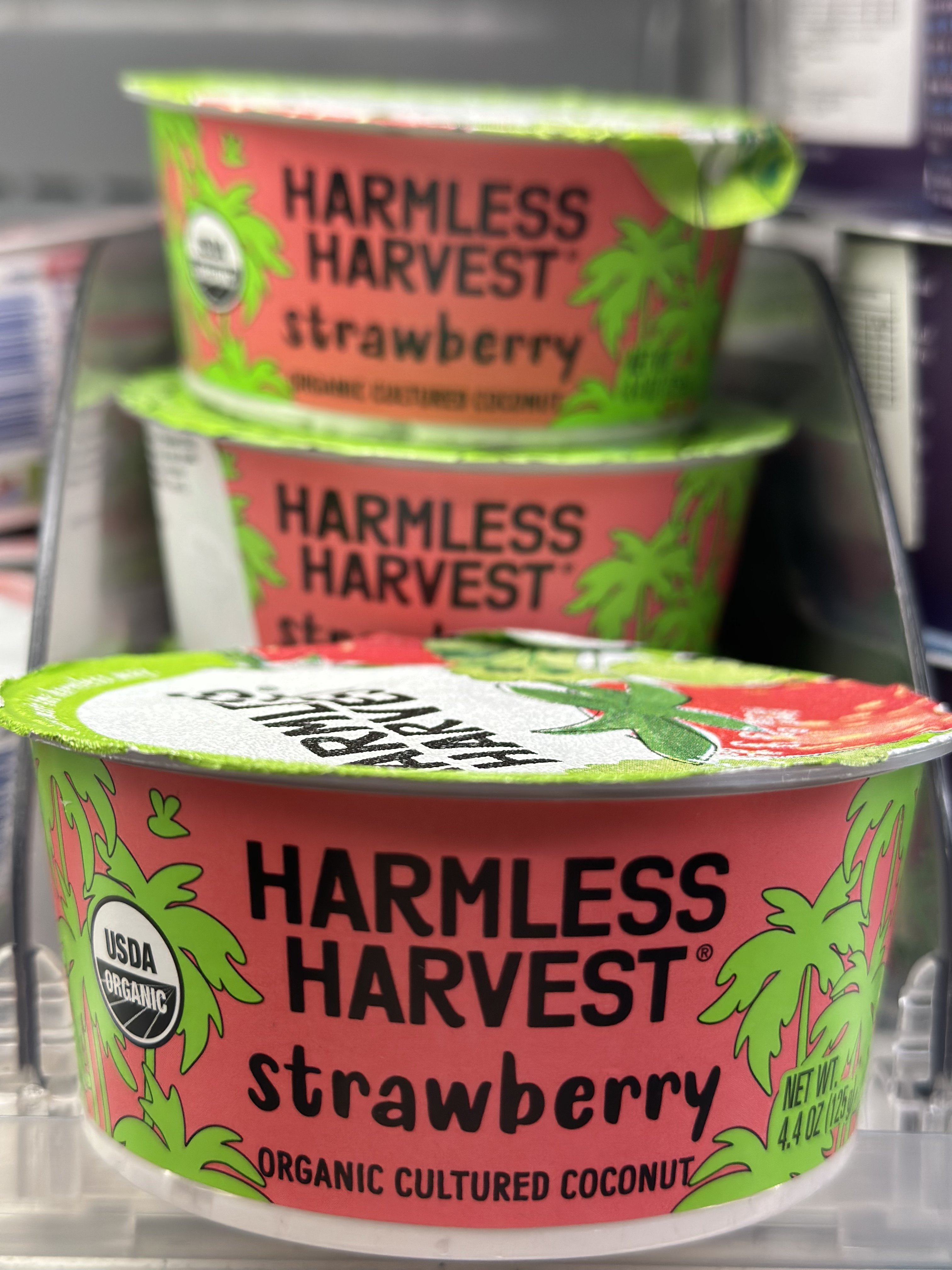 代购 美国进口 HARMLESS HARVEST有机椰子乳酪 士多啤梨味 草莓味