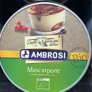 代购意大利进口 AMBROSI有机玛斯卡邦芝士 Mascarpone 250克