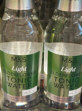 进口 M&S/英国玛莎低糖接骨木花味汤力水  tonic water 500ML*2