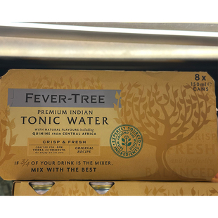 代购英国进口 FEVER TREE/热树汤力水 premium Indian 150ML*8罐