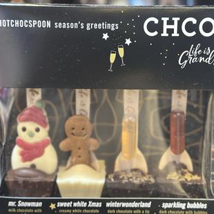 代购正品 国外进口 CHCO热朱古力热巧克力勺套装 佳节的祝福 229g