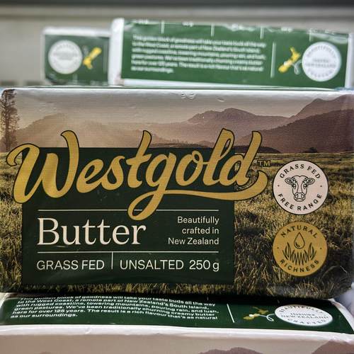 代购新西兰进口 WESTGOLD无盐牛油 unsalted butter250克