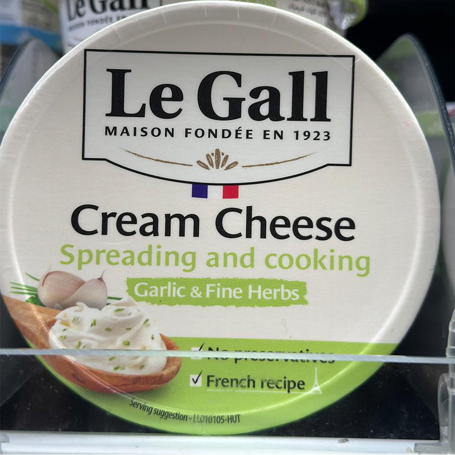 代购法国进口 Le Gall香蒜香草味忌廉芝士 cream cheese 150克