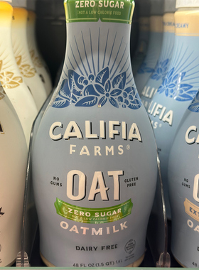 代购美国进口 CALIFIA FARMS无糖燕麦奶 oatmilk 1.4升