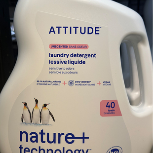 代购加拿大进口 ATTITUDE两倍浓缩洗衣液 无香味2升