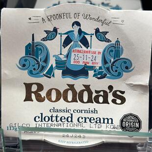 代购英国进口 A.E. RODDA'S/康沃尔凝块忌廉 clotted cream