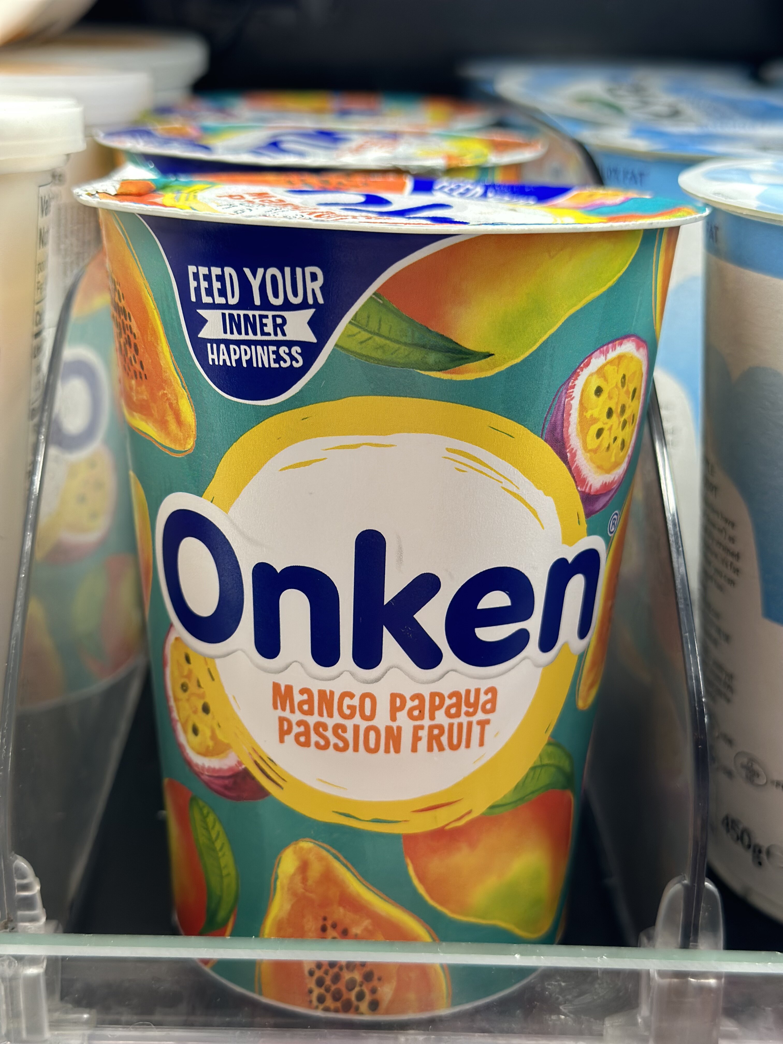 代购正品 德国进口 onken芒果木瓜热情果乳酪/酸奶 450克