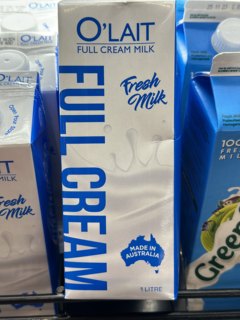代购正品 澳大利亚进口 O'LAIT全脂奶/全脂牛奶/纯鲜奶/纯牛奶 1L