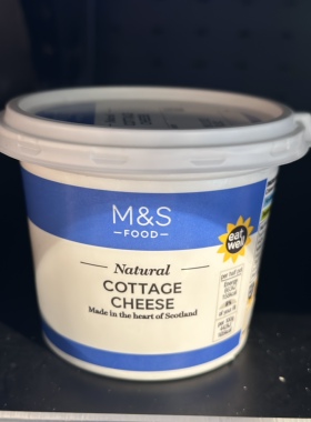 代购正品 英国产 M&S/玛莎食品原味茅屋芝士cottage cheese 300g