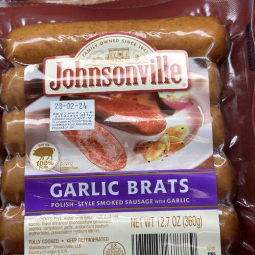 代购正品 美国进口 Johnsonville波兰式烟熏香肠肉肠 五根 360克