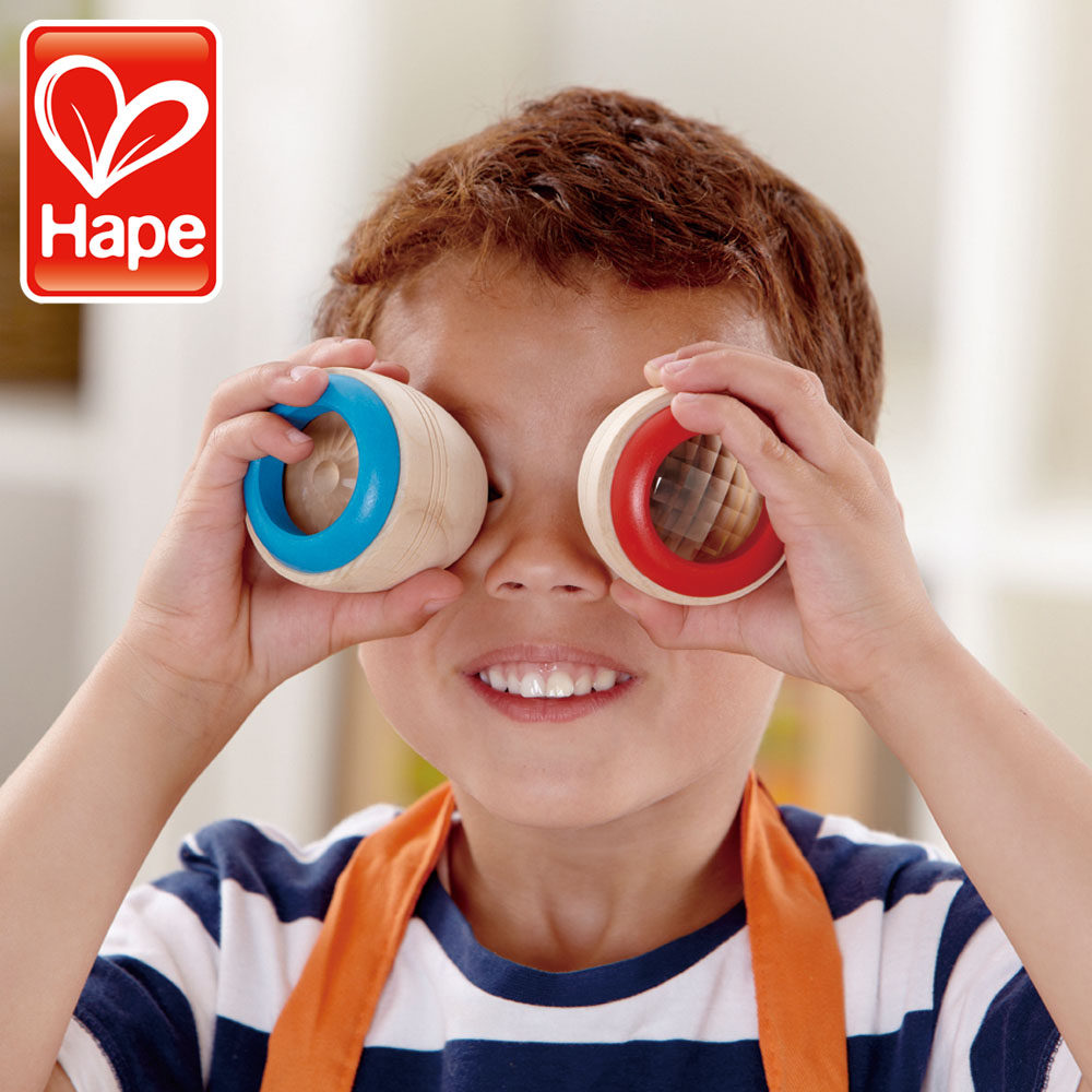 德国hape神奇万花筒多棱镜4种颜色2种棱镜效果益智创意木制玩具