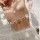 晶莹原创天然白水晶透明仙气女手链轻奢小众精致闺蜜礼物单圈手串