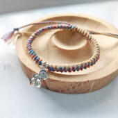 马上有钱 可爱马年925银棉线清新编织文艺气质百搭学生粗手绳男女