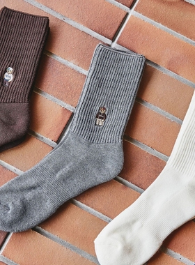 日本代购 ROSTER SOX x GLR 刺绣小熊袜子 男款 0001