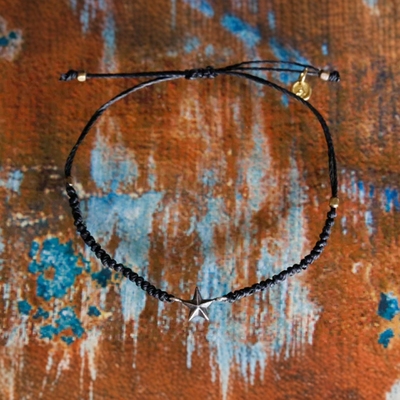 amp japan / Petite Etoile Narrow Wax 925银编制手链 16AC-401