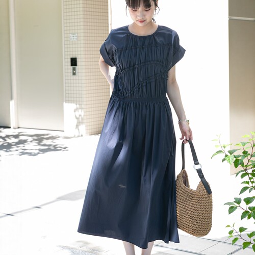 东京胖黄瓜日本代购  ITEMS URBANRESEARCH 打褶连衣裙 2063009