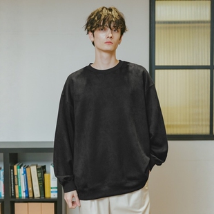 日本代购 RAGEBLUE 仿麂皮简约套头卫衣 289798