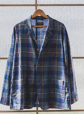 【6折】日产 BEAMS PLUS / 4B Cuffs 纯亚麻开放领衬衫 男款 0585