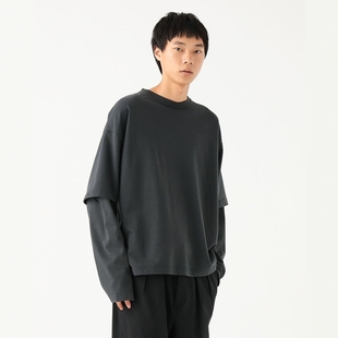 假两件层叠长袖 男款 BEAMS T恤 0477 6折