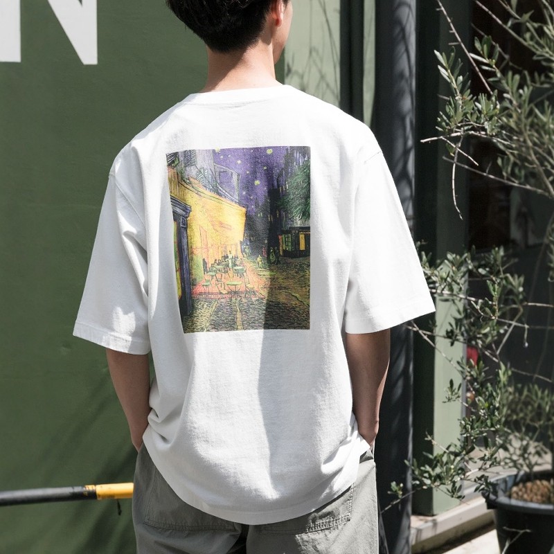 日本代购 FORK&SPOON 油画印花圆领短袖T恤 DFA5-11V106