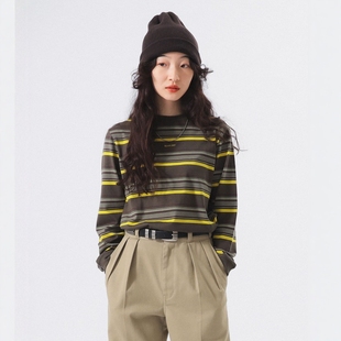 VIP限时7折 T恤 BEAMS 条纹刺绣长袖 0511 BOY