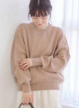 东京胖黄瓜日本代购 coen 女款 刺绣套头针织衫 0021