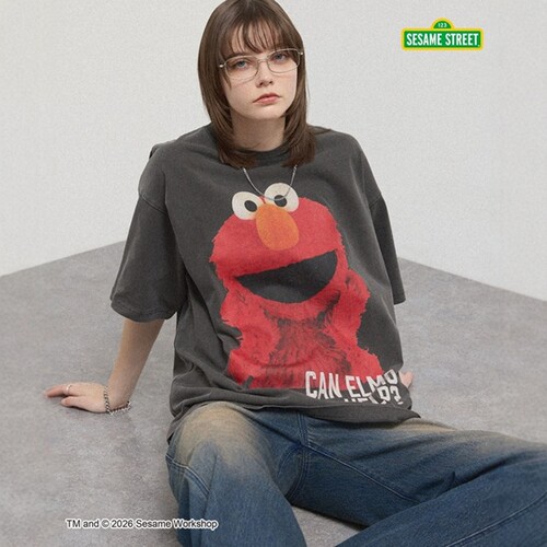 东京胖黄瓜日本代购 SESAME STREET 芝麻街印花短袖T恤 AAsc1522