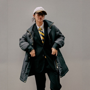 GLOBAL 日本代购 WORK 女款 495689 加长羽绒外套 VIP限时6折