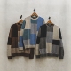 7折 纯羊毛针织衫 BEAMS Crew Block PLUS Intarsia 0231