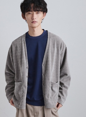 东京胖黄瓜日本代购 tk.TAKEO KIKUCHI V领针织开衫 C01-34177