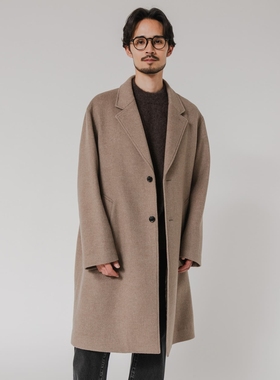 【7折】URBANRESEARCH 美利奴羊毛大衣 男款 URA7-17B005