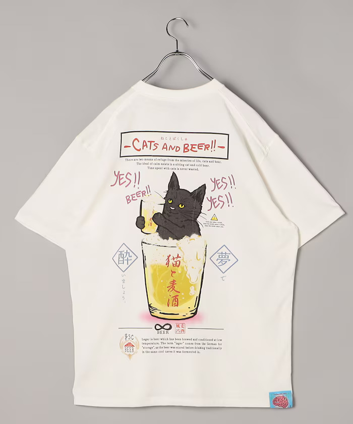 go slow caravan x FREAK'S STOREネコ麦酒TEE 24SS 0162