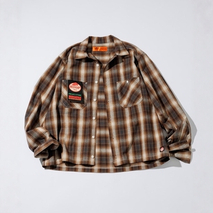 KAP 男款 RED 宽松法兰绒格子系工作衬衫 0003 限时8折