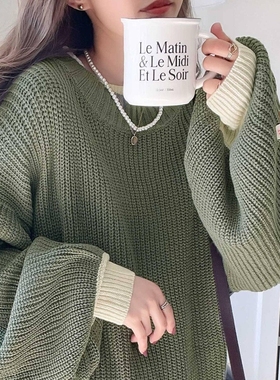 【VIP限时6折】JaVa 女款 堆叠宽松针织衫  jv0780005