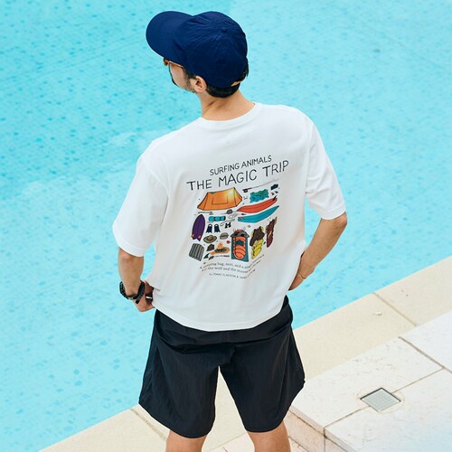 【5折】JONAS CLAESSON x FREAK'S STORE 宽松印花T恤 男款 0056